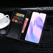 For Blackview A70 Pro idewei Crocodile Texture Leather Phone Case(Black)