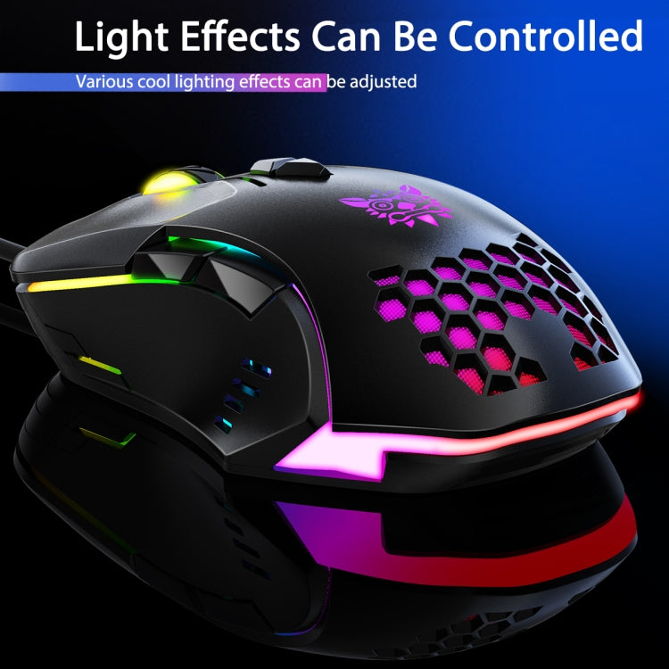 ONIKUMA CW902 RGB Lighting Wired Mouse(Black)
