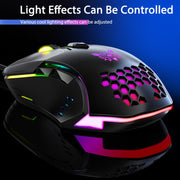 ONIKUMA CW902 RGB Lighting Wired Mouse(Black)
