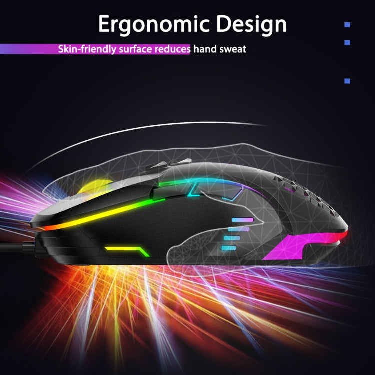 ONIKUMA CW902 RGB Lighting Wired Mouse(Black)