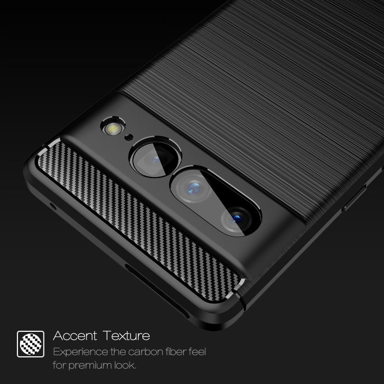 For Google Pixel 7 Pro 5G Brushed Texture Carbon Fiber TPU Phone Case(Black)