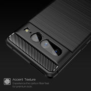 For Google Pixel 7 Pro 5G Brushed Texture Carbon Fiber TPU Phone Case(Black)