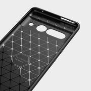 For Google Pixel 7 Pro 5G Brushed Texture Carbon Fiber TPU Phone Case(Black)