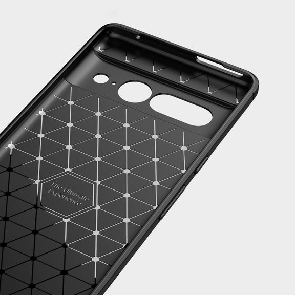 For Google Pixel 7 Pro 5G Brushed Texture Carbon Fiber TPU Phone Case(Black)