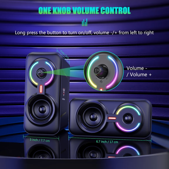 ONIKUMA L6 RGB Lighting Computer Audio with Bluetooth Function(Black)