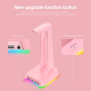 ONIKUMA ST-2 RGB Lighting Headset Holder Stand(Pink)