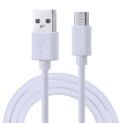 USB to Micro USB Copper Core Charging Cable, Cable Length:1m(White)
