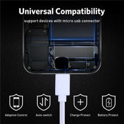 USB to Micro USB Copper Core Charging Cable, Cable Length:1m(White)