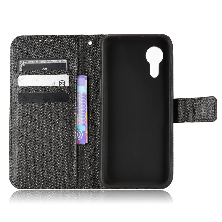 For Samsung Galaxy Xcover 5 Diamond Texture Leather Phone Case(Black)