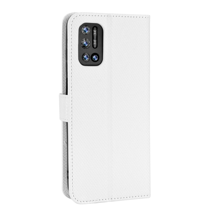 For DOOGEE N40 Pro Diamond Texture Leather Phone Case(White)