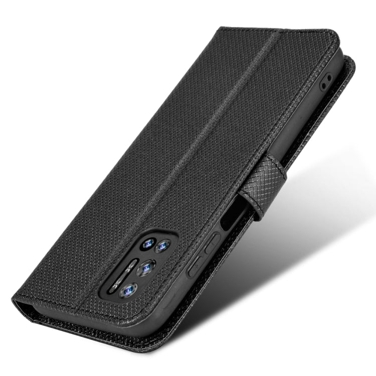 For DOOGEE N40 Pro Diamond Texture Leather Phone Case(Black)
