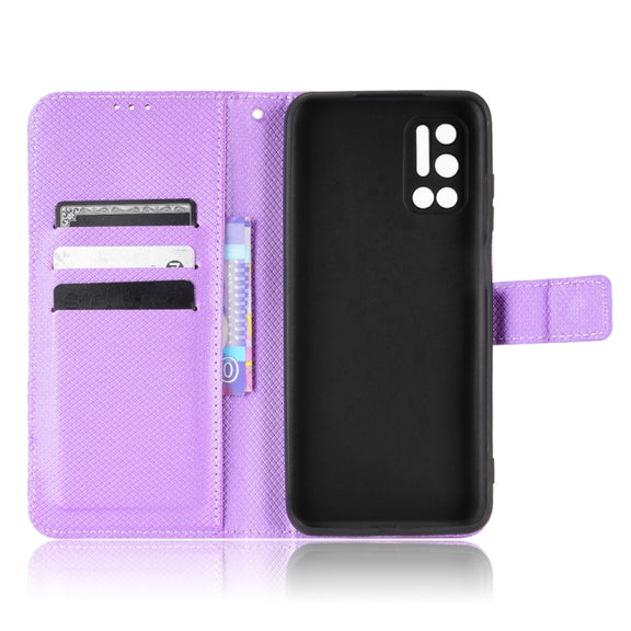 For DOOGEE N40 Pro Diamond Texture Leather Phone Case(Purple)