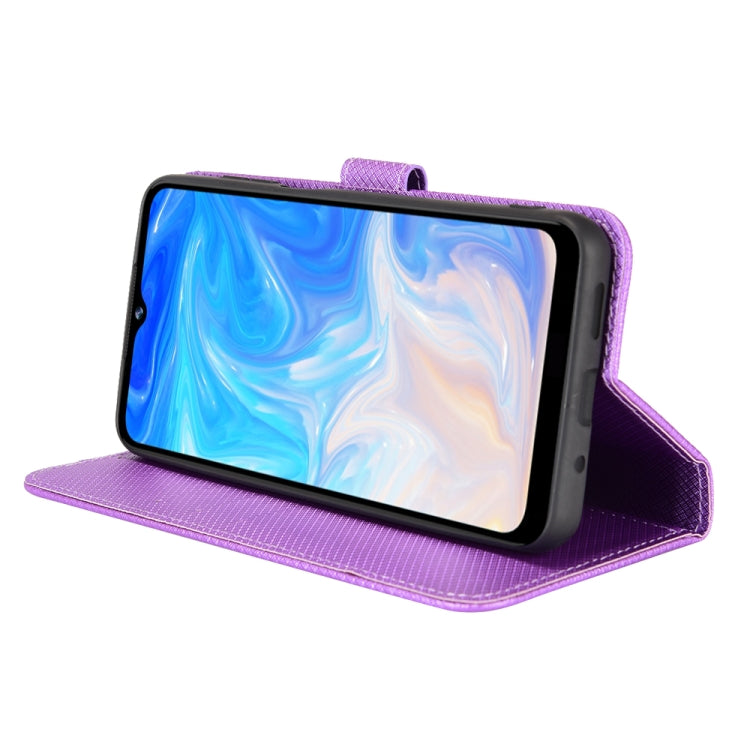 For DOOGEE N40 Pro Diamond Texture Leather Phone Case(Purple)