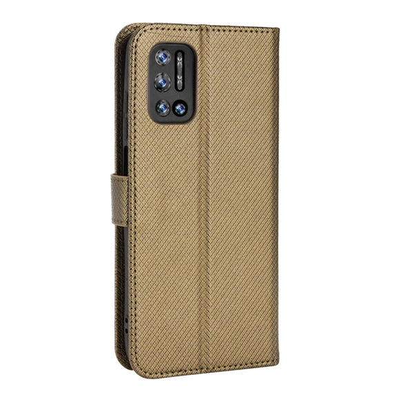 For DOOGEE N40 Pro Diamond Texture Leather Phone Case(Brown)