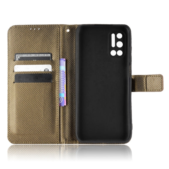 For DOOGEE N40 Pro Diamond Texture Leather Phone Case(Brown)