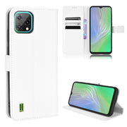 For Blackview A55 Diamond Texture Leather Phone Case(White)