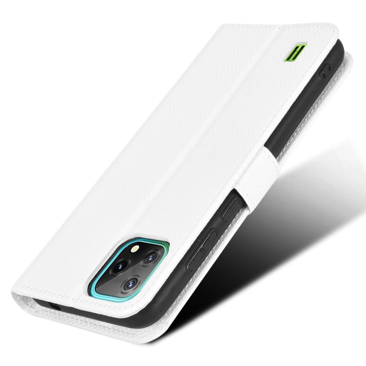 For Blackview A55 Diamond Texture Leather Phone Case(White)