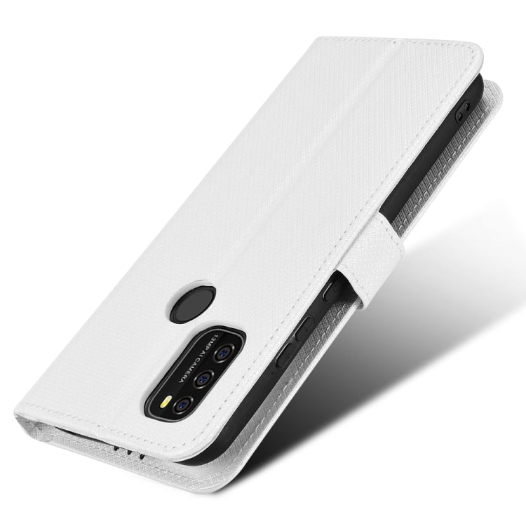 For Blackview A70 2021 Diamond Texture Leather Phone Case(White)