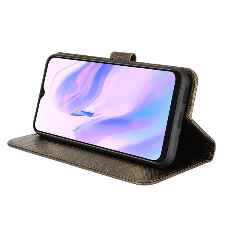 For Blackview A70 2021 Diamond Texture Leather Phone Case(Brown)