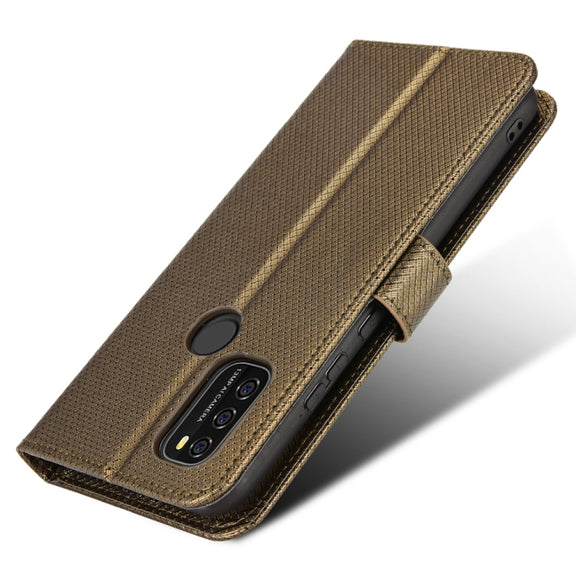 For Blackview A70 2021 Diamond Texture Leather Phone Case(Brown)