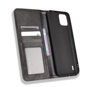 For Blackview A55 Magnetic Buckle Retro Crazy Horse Leather Phone Case(Black)