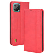 For Blackview A55 Magnetic Buckle Retro Crazy Horse Leather Phone Case(Red)