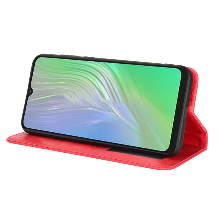 For Blackview A55 Magnetic Buckle Retro Crazy Horse Leather Phone Case(Red)