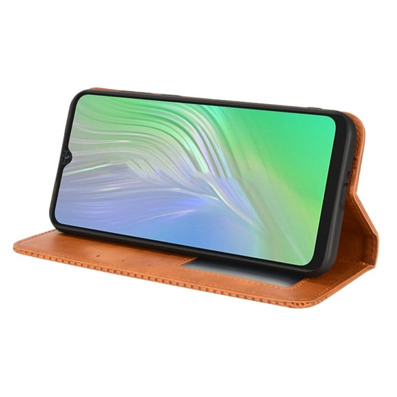 For Blackview A55 Magnetic Buckle Retro Crazy Horse Leather Phone Case(Brown)
