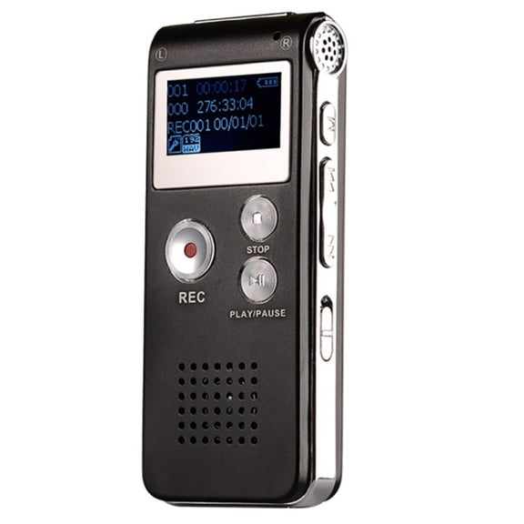SK-012 4GB USB Dictaphone Digital Audio Voice Recorder with WAV MP3 Player VAR Function(Black)