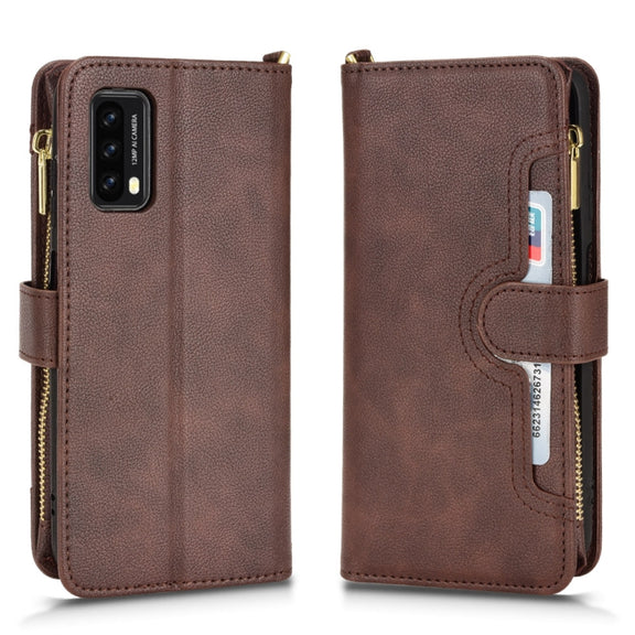 For Blackview A90 Litchi Texture Zipper Leather Phone Case(Brown)