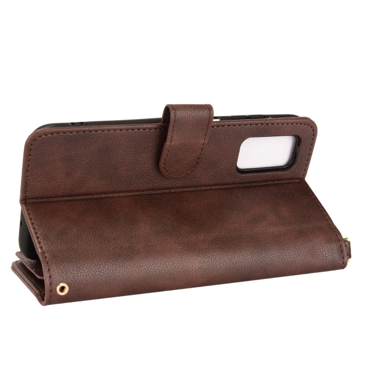 For Blackview A90 Litchi Texture Zipper Leather Phone Case(Brown)