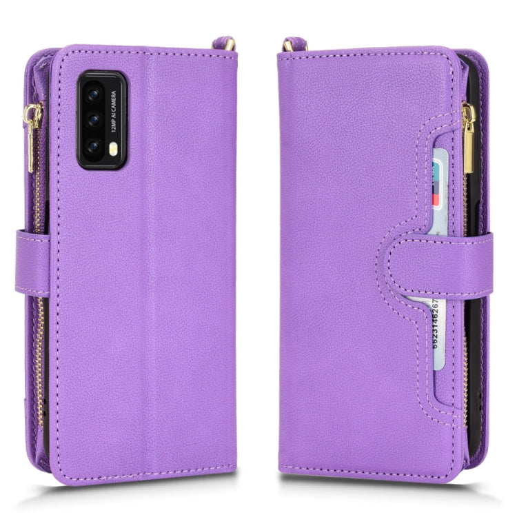 For Blackview A90 Litchi Texture Zipper Leather Phone Case(Purple)