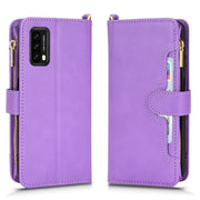 For Blackview A90 Litchi Texture Zipper Leather Phone Case(Purple)