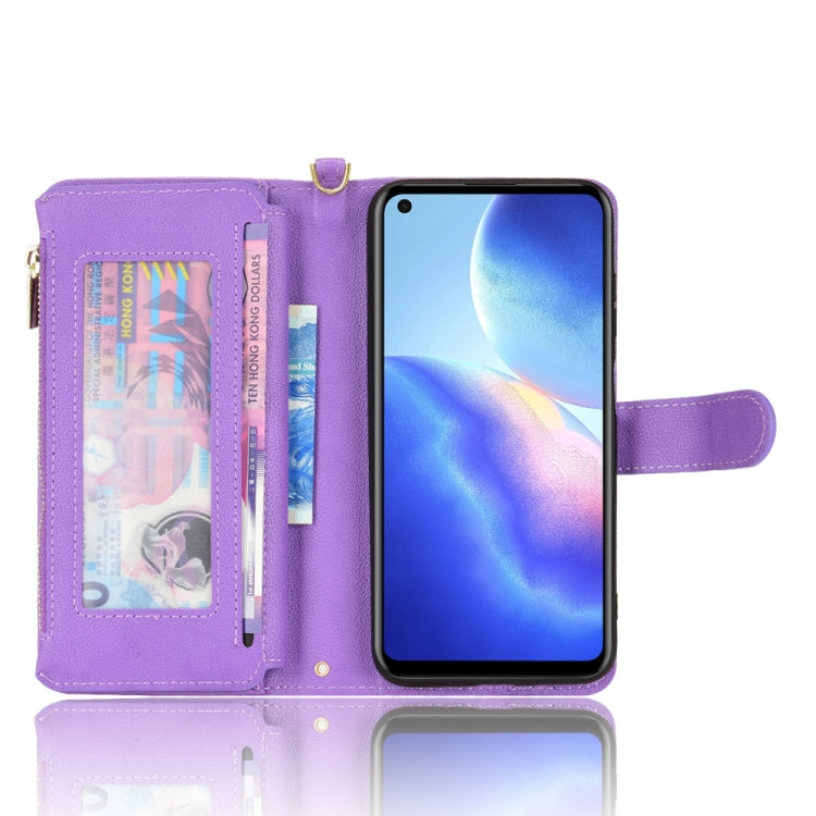 For Blackview A90 Litchi Texture Zipper Leather Phone Case(Purple)