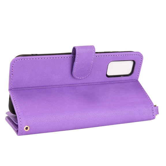 For Blackview A90 Litchi Texture Zipper Leather Phone Case(Purple)
