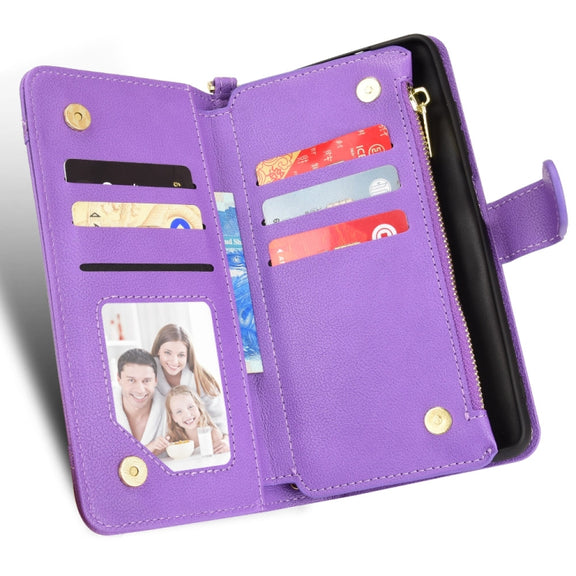 For Blackview A90 Litchi Texture Zipper Leather Phone Case(Purple)