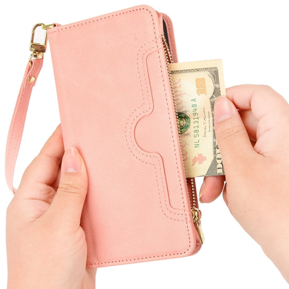 For Blackview A90 Litchi Texture Zipper Leather Phone Case(Pink)