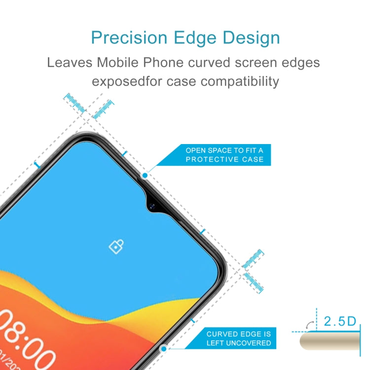 50 PCS 0.26mm 9H 2.5D Tempered Glass Film For Ulefone Note 10P