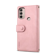 For Motorola Moto E40 / E30 / E20 Retro Frosted Horizontal Flip Leather Phone Case(Rose Gold)