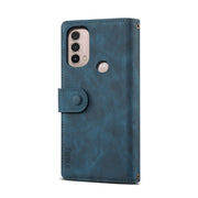 For Motorola Moto E40 / E30 / E20 Retro Frosted Horizontal Flip Leather Phone Case(Deep Green)