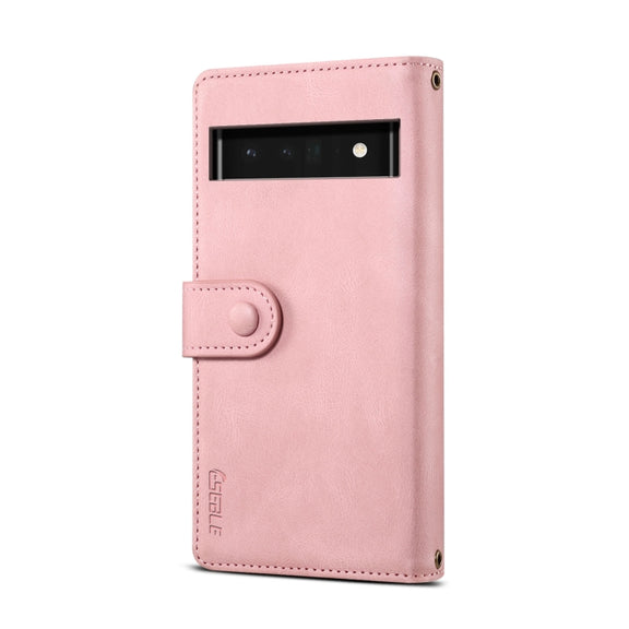For Google Pixel 6a Retro Frosted Horizontal Flip Leather Phone Case(Rose Gold)