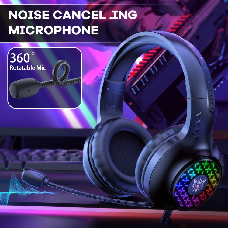 ONIKUMA X7 Pro USB + 3.5mm RGB Lighting Gaming Wired Headset(Black)