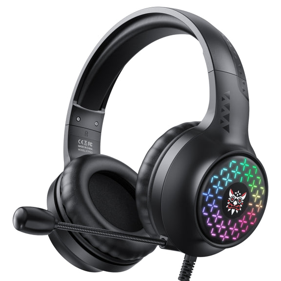 ONIKUMA X7 Pro USB + 3.5mm RGB Lighting Gaming Wired Headset(Black)