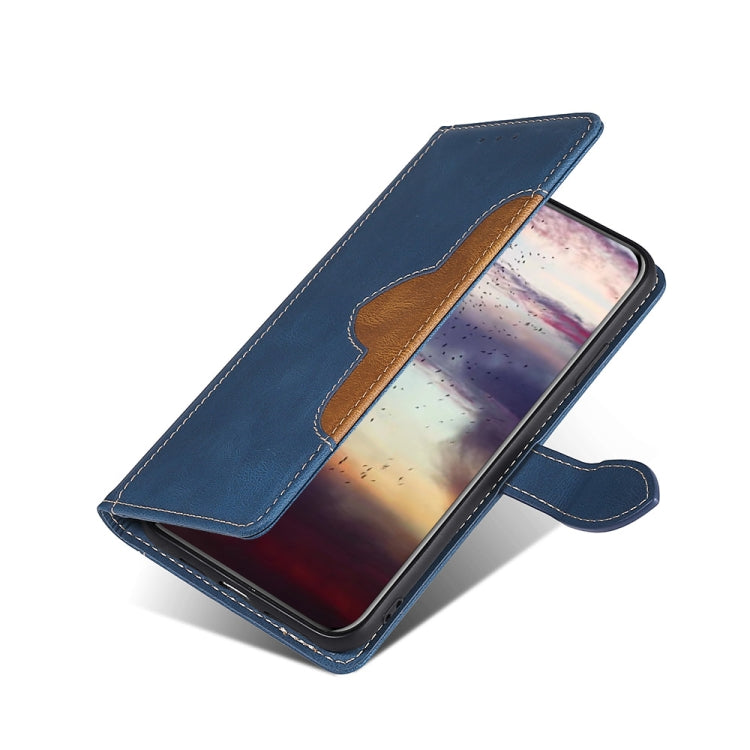 For Doogee N40 Pro Skin Feel Straw Hat Magnetic Buckle Leather Phone Case(Blue)
