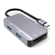 NK-3049 6 in 1 USB-C / Type-C to TF / SD Card Slot + 4 USB Female Adapter(Space Grey) - Cable & Adapters by PMC TechLife | Online Shopping South Africa | PMC TechLife | Buy Now Pay Later Mobicred
