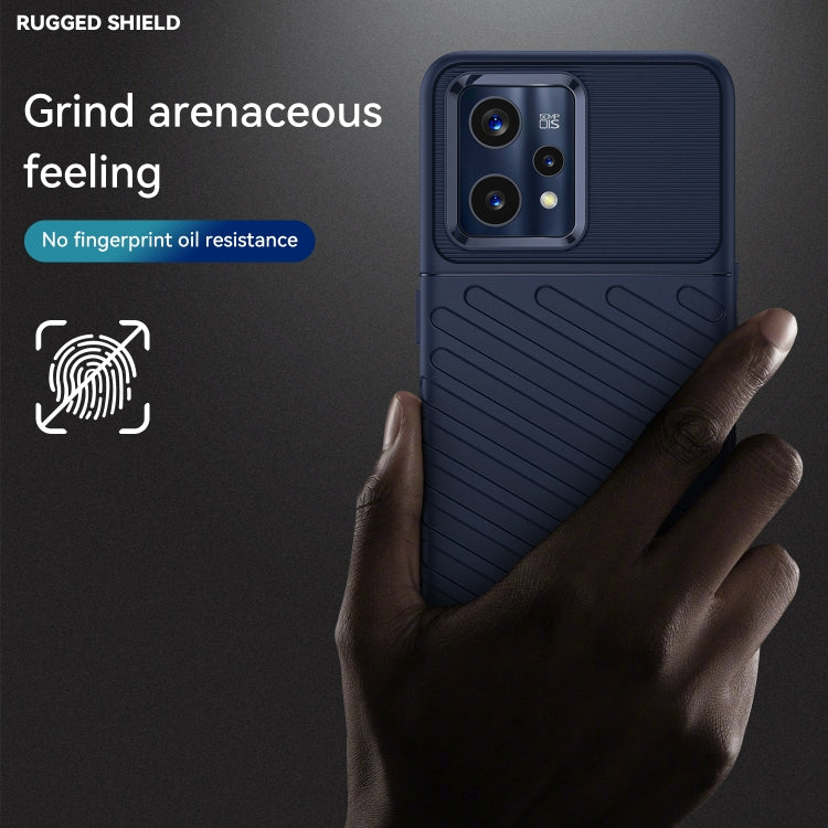 For OPPO Realme 9 Pro+ Thunderbolt Shockproof TPU Protective Soft Phone Case(Blue)