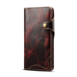 For Huawei Mate 20 Denior Oil Wax Cowhide Magnetic Button Horizontal Flip Leather Case with Card Slots & Wallet(Dark Red) - Huawei Cases by Denior | Online Shopping South Africa | PMC TechLife | Buy Now Pay Later Mobicred