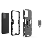 For OPPO Realme 9 Pro Magnetic Ring Holder PC + TPU Phone Case(Black)