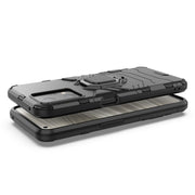 For OPPO Realme 9 Pro Magnetic Ring Holder PC + TPU Phone Case(Black)