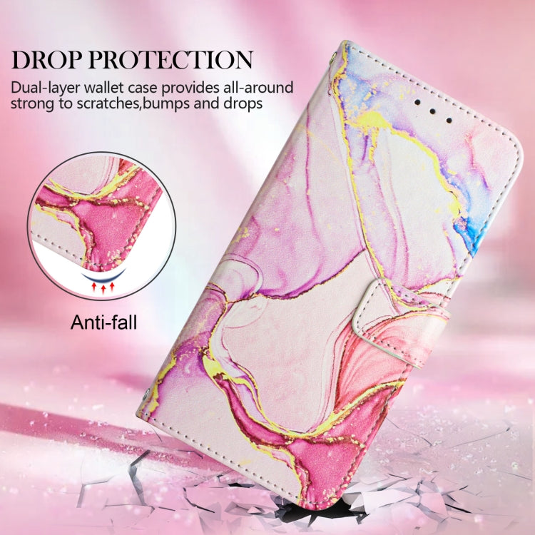 For Xiaomi Poco X3 NFC / X3 Pro / X3 PT003 Marble Pattern Flip Leather Phone Case(Rose Gold LS005)